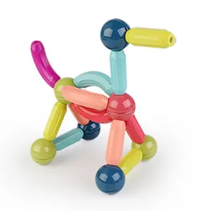 教育DIY艺术磁条磁性建筑棒积木儿童益智玩具