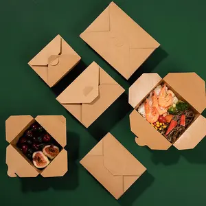 Contenedor de comida desechable de diseño personalizado al por mayor para el embalaje de alimentos para llevar para sushi fresco