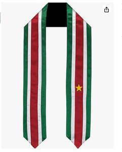 Bufandas con patrón de bandera de Colombia Bandera nacional Graduación Faja Estola Bufanda de satén - Product Image 6
