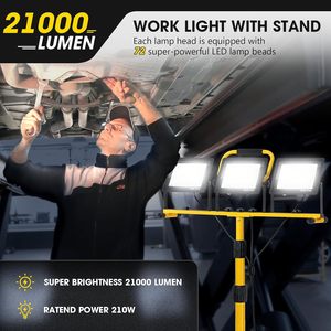 IP66 Waterproof <b>LED</b> Worklights AC Power Indoor and Outdoor Construction <b>Lighting</b> for Job <b>Workshop</b> Garage WD-21000 IP66 Waterproo - Product Image 4