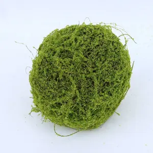 Оптовая продажа, 15 см, искусственное растение для сада, домашние декоративные подвесные зеленые шарики из Моха, искусственный мховый шар marimo