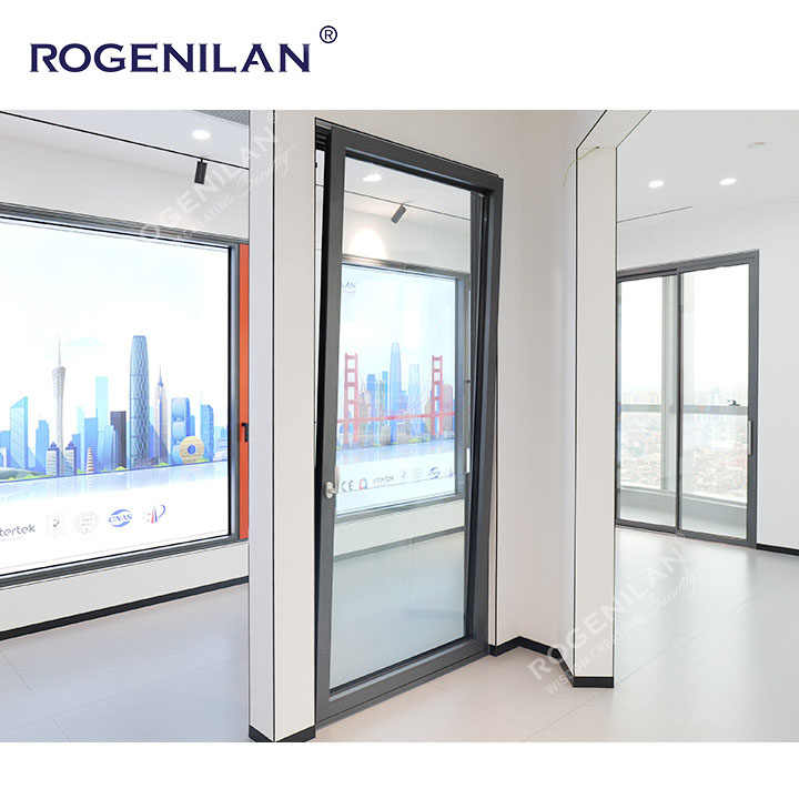 Modern Designs Double Panel Home Windows Casement Aluminum