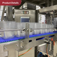 Ligne complète de remplissage, de scellage et d'emballage automatique de bacs en plastique pour les aliments