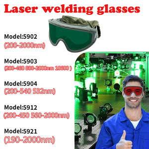 Gafas de Seguridad para Soldadura CE 190-2000nm OD5, Lentes de PC Anti-Rayaduras para Soldadura Industrial, Corte, Marcado y Grabado Láser - Product Image 1
