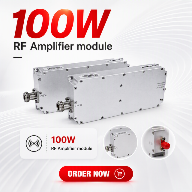 Factory OEM/ODM 900//1.4/5.2/5.8GHz GaN RF Amplifier Module 100W 5100-5300MHz 5.2g Anti-UAV RF Amplifier Module for Security