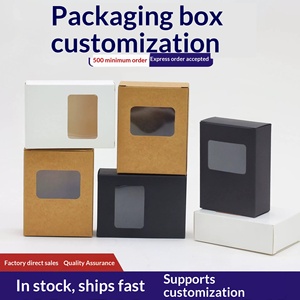 Custom Kraft <b>Paper</b> Window Tea <b>Boxes</b> Flat Double Slot Packaging with Flap Top - Product Image 2