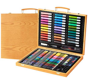XinyiArt 150 PCS Pinsel zeichnung Kinder Bleistift malerei Holzkiste Zeichnung Kunst Set Geschenk Farb stift für Kinder - Product Image 1