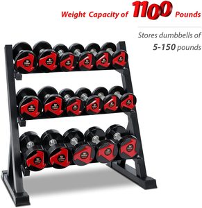 Attrezzatura Commerciale Professionale per Palestra: Rack Porta Pesi a 3 Livelli per Pesi Liberi e Fitness, Ideale per Uso Domestico e Commerciale - Product Image 2