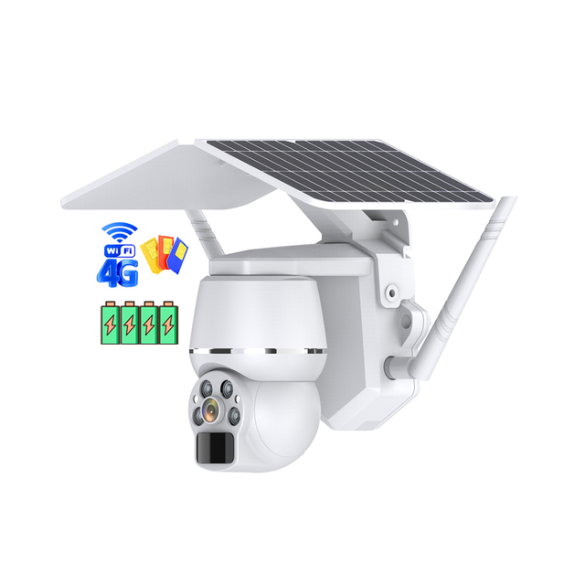 I Cam+ IP65 Waterproof Solar Security Camera Wireless Outdoor PIR Radar Alarm Full Color Night Vision 4G WiFi PTZ CMOS 3MP H.265