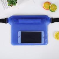 Sac banane étanche en PVC pour sports de plein air, pochette pour téléphone avec fermeture à cordon, compatible écran tactile, triple étanchéité, pour rafting et plage