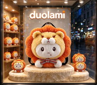 Porte-clés en peluche personnalisé, adorable personnage lion, jouet en peluche pour vitrine de magasin de cadeaux, OEM ODM, porte-clés en peluche souple en forme d'animal