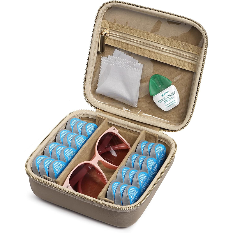High Quality Customizable Logo EVA Zipper Eyeglasses Case Daily Contact ...