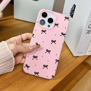 2合1糖果可爱蝴蝶结手机套适用于iPhone 17 16 15 14 13 12 11 Pro Max 17 Air 2in1防震哑光软盖Funda - Product Image 4