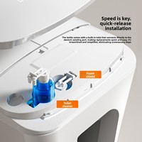Toilette intelligente à faible niveau sonore, céramique sanitaire, lumière nocturne, fournisseur en gros, chasse d'eau automatique, salle de bain de luxe