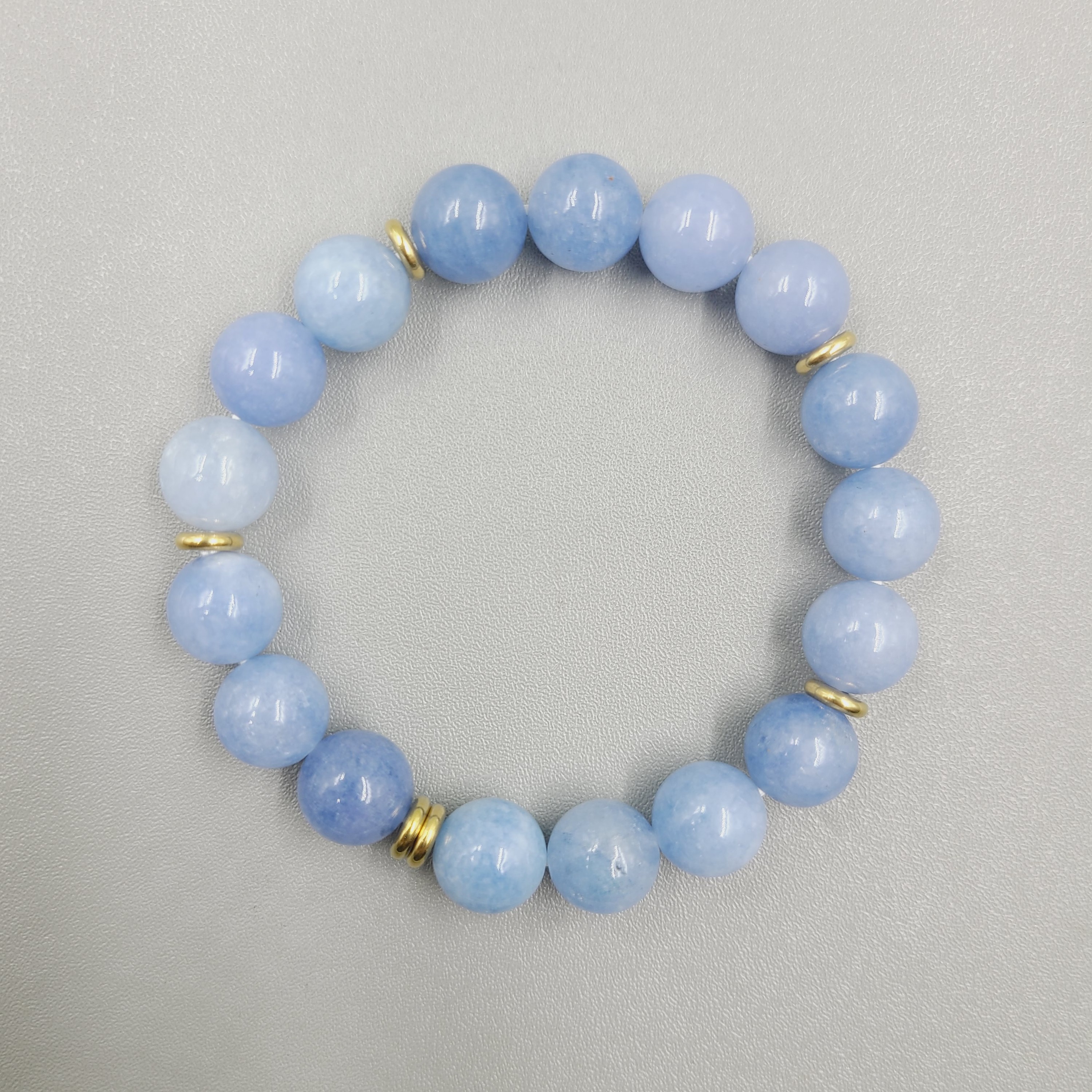Bracelet Or et Aigue-Marine