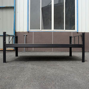 Lit simple en métal de haute qualité abattre Structure moderne en acier chambre meubles maison hôtel école pour étudiant adulte - Product Image 3