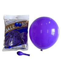 Joli noir et noir brillant BAS quantité minimale de commande 10 pouces ballon en latex mat standard décoration de mariage de fête d'anniversaire
