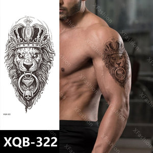 Pegatinas de <span class=keywords><strong>tatuaje</strong></span> temporal para piernas y brazos de León, belleza de acuarela, brazo grande, animales pequeños, pegatinas de <span class=keywords><strong>tatuaje</strong></span> para hombres y mujeres, para hombre y mujer - Product Image 4