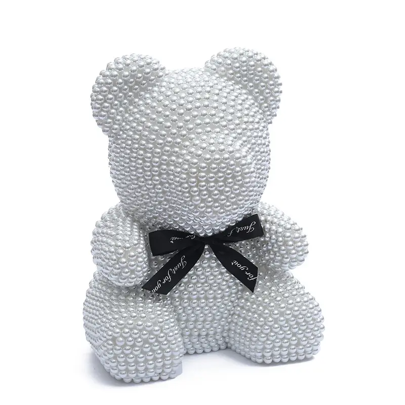 Ours en perles fait à la main, 40cm, ourson coloré, cadeau populaire pour la saint-valentin, 4 pièces