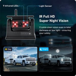 Caméra <span class=keywords><strong>de</strong></span> <span class=keywords><strong>recul</strong></span> <span class=keywords><strong>sans</strong></span> <span class=keywords><strong>fil</strong></span> magnétique à énergie solaire GreenYi avec écran IPS <span class=keywords><strong>de</strong></span> 7 pouces, système <span class=keywords><strong>de</strong></span> sauvegarde à double écran partagé pour camion, fourgonnette, camping-car - Product Image 6