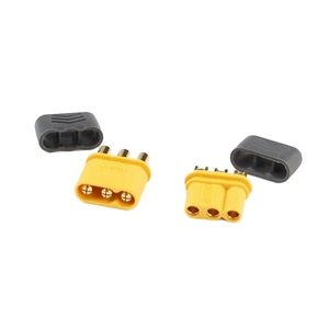 Connecteurs d'alimentation blindés 2 et 3 broches, contacts en cuivre, boîtier en nylon, indice de protection IP67, 25A, connecteur auto mâle/femelle - Product Image 1