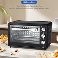 Nouvel Arrivage Four Électrique 650W avec Grille Rotative, Minuteur et Contrôle de Température pour Pizza, Poulet, Gâteau, Pain – Usage Domestique
