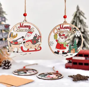 크리스마스 트리 매달려 장식품 자동차 나무 산타 클로스 펜던트 홈 장식