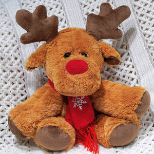 Oso de Peluche de Ciervo y Alce, Juguete de Peluche de Celebridad de Internet, Regalo de Nochebuena - Tela Súper Suave para Aliviar el Estrés - Product Image 2