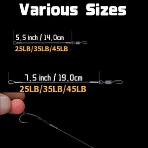 Filo da pesca per carpe, accessori per rig, boom fuso 100% fluorocarbon, hooklink con Ronnie e girella ad anello - Product Image 5