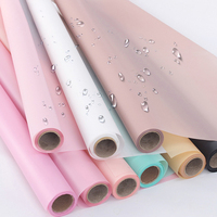 58CM x 10M rouleau en plastique pas cher fleurs papier d'emballage translucide fumée coloré emballage pour fleur