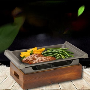 <span class=keywords><strong>Plaque</strong></span> de <span class=keywords><strong>cuisson</strong></span> rectangulaire japonaise multifonctionnelle antiadhésive portable pour réchaud à alcool solide, plats et poêles de <span class=keywords><strong>cuisson</strong></span> - Product Image 4