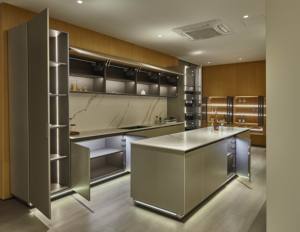 Темно-серые немецкие кухни из пвх без аксессуаров, шкафы на заказ, модульные для кухонного дома, аксессуары для кухонного декора, 64 метра - Product Image 4