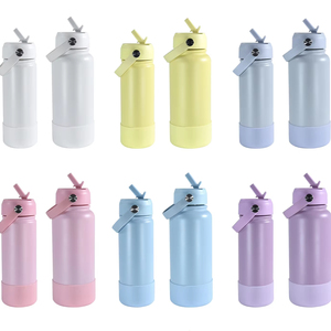 Custom 18oz 32oz Double Wall Stainless Steel 304 Food Grade Cups Colorful Straw <strong>Water</strong> <strong>Bottle</strong> for Sports - Product Image 1
