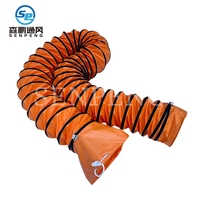 Tuyau de ventilation d'échappement portable pliable polyvalent de haute qualité pour la ventilation en espace confiné
