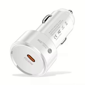 ที่ชาร์จในรถยนต์ USB C 30W 3A ชาร์จเร็วพิเศษ อะแดปเตอร์ที่จุดบุหรี่ในรถยนต์ ที่ชาร์จในรถยนต์ PD สำหรับโทรศัพท์ 15 16 - Product Image 1