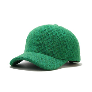 Chapeaux de sport unisexe pour papa Casquette de baseball en acrylique en laine à la mode à 6 panneaux avec impression bouffante de style de rue avec logo personnalisé - Product Image 4