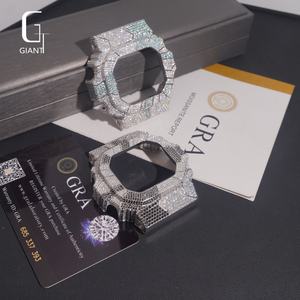 Montre Iced Out pour rappeur, <span class=keywords><strong>lunette</strong></span> GX56, boîtier de montre en moissanite colorée, argent sterling 925, boîtier de montre en moissanite VVS, certifié GRA, pour hommes - Product Image 4