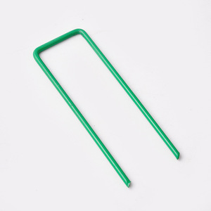 Estacas de sujeción en forma de U con recubrimiento en polvo, estacas para control de malezas en invernaderos, estacas de fijación para carpas de jardín, estacas para rejillas de malla de jardín - Product Image 2