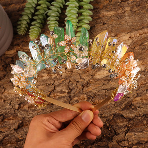 Couronne Améthyste Quartz Rose PENELOPE Diadème de mariage de Bohème <span class=keywords><strong>Bridgerton</strong></span> Inspiré Postiche Fantasy Festival Fairy Crown - Product Image 6