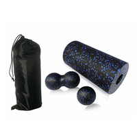 Juego de Rodillos de Espuma EPP 3 en 1, Pelota de Masaje Tipo Cacahuete, Kit de Recuperación Muscular para Yoga, Pilates y Fitness