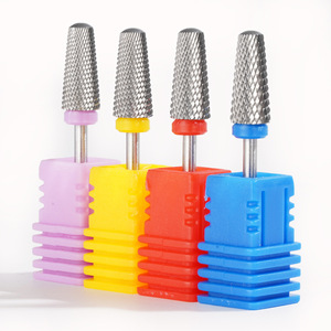 Ensemble de 5 embouts de ponceuse à ongles en carbure super longs et coniques pour cuticules et peaux mortes, accessoires de manucure électrique - Product Image 1