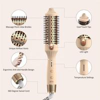 Lena Ionic 4 in1 professionnel rond électrique cheveux rotatif coup une étape sèche brosse peigne brosse à Air chaud