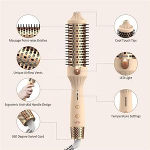 Lena Ionic 4 In1 Professional Round Electric Hair <strong>Rotating</strong> Blow One Step Dryer <strong>Brush</strong> Comb <strong>Hot</strong> Air <strong>Brush</strong> - Product Image 4