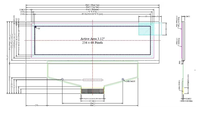 Module d'affichage OLED 3,12 pouces 256x64 SSD1322 Interface SPI Écran OLED monochrome blanc pour équipement industriel