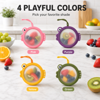 Couvre-fruits en silicone réutilisable, film étirable pour fruits coupés en deux, bols, contenants alimentaires, stockage au réfrigérateur