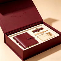 Livre magnétique de luxe personnalisé  Boîte cadeau élégante pour bloc-notes, stylo, marque-page, ensemble de papeterie de bureau, boîte d'emballage avec insert en mousse EVA
