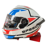Fabricant personnalisé Casque de moto rabattable Big Tail DOT ECE Casque modulaire à double lentille et intégral