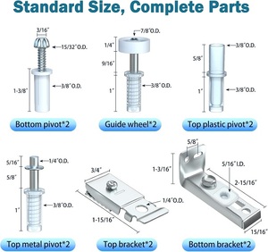Premium Edelstahl Doppel falttür scharnier-Korrosions beständiger und reibungsloser Betrieb für Schrank/Tor - Product Image 4