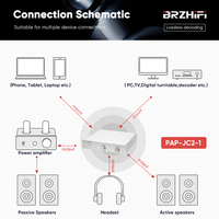 BRZHIFI Referensi Tabung Efek Lapangan JC2, Preamplifier Suara Stereo Fancier Penguat Audio Teater Rumah