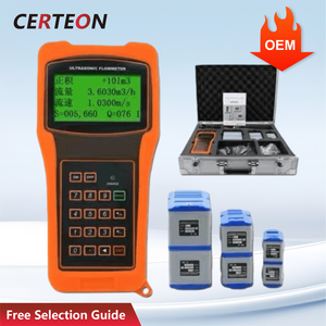 Flow Meter Ultrasonik Genggam DN25–6000 Tipe Jepit Bertenaga Baterai dengan Display dan Logger untuk Air Minyak Kimia - Product Image 1